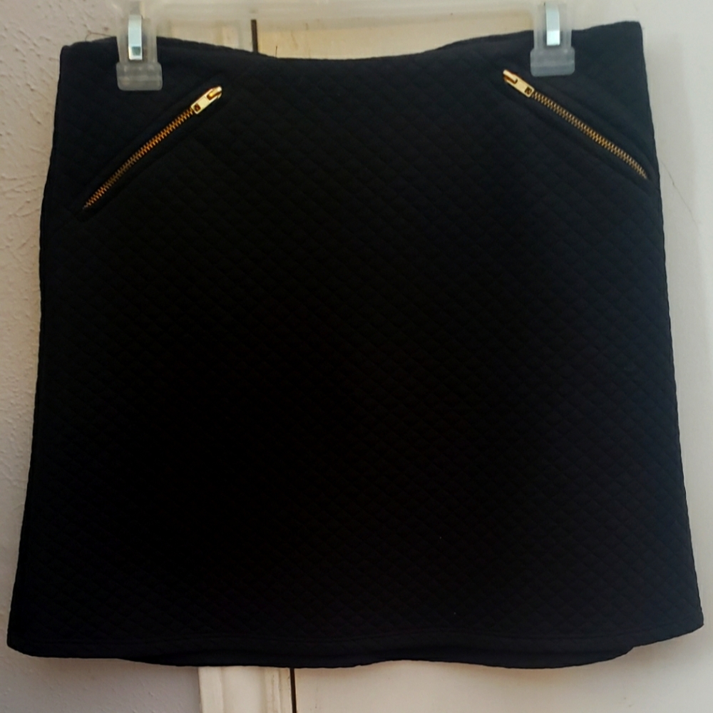 Black mini skirt